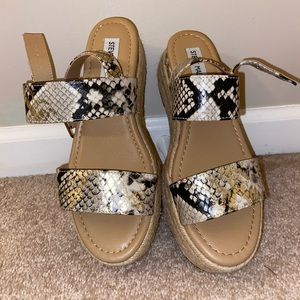 Steve Madden platform Snakeskin sandals